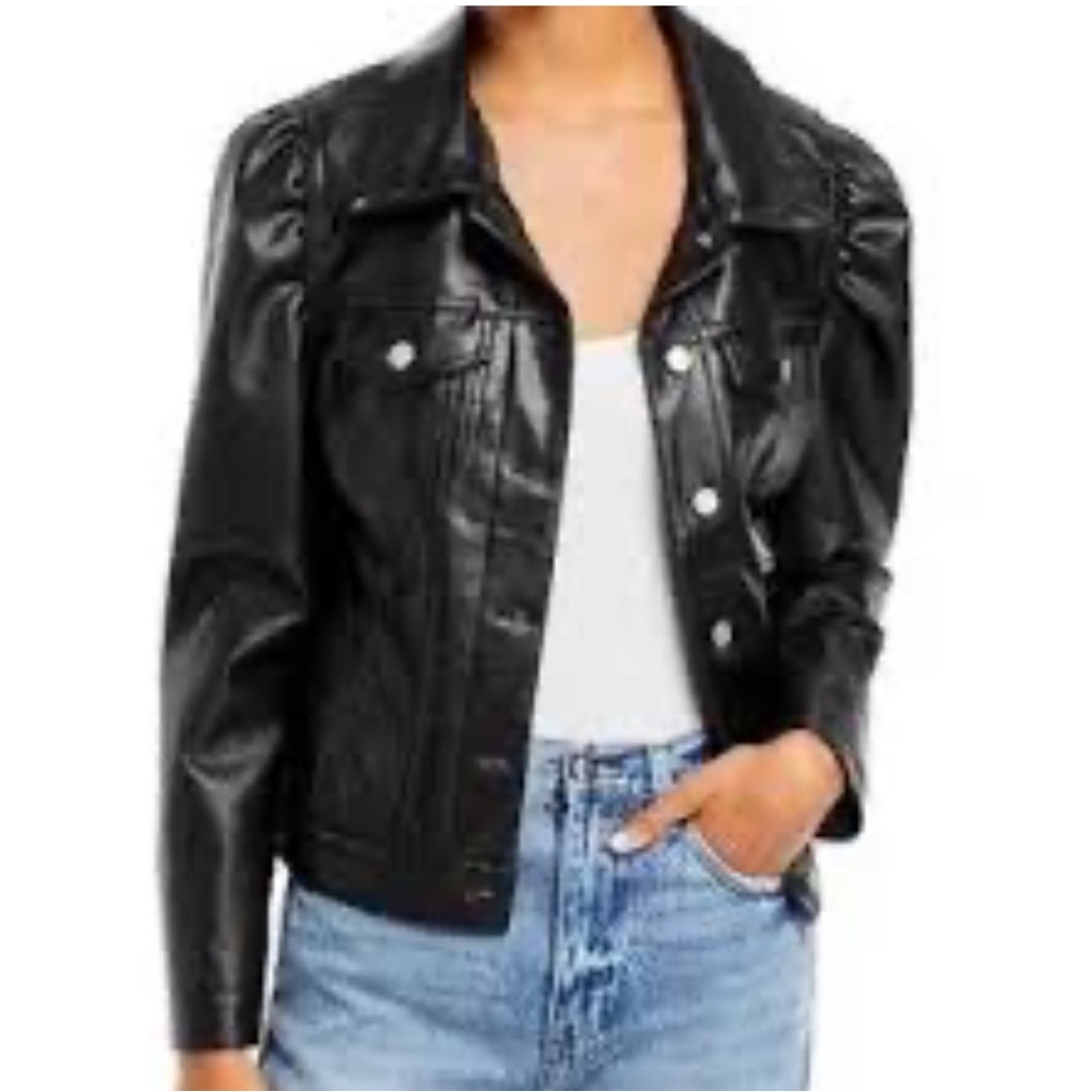 Blue B. Collection Faux Leather Jacket